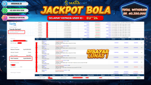 MAHASLOT JACKPOT BOLA SBOBET Rp. 40.350.000,- LUNAS